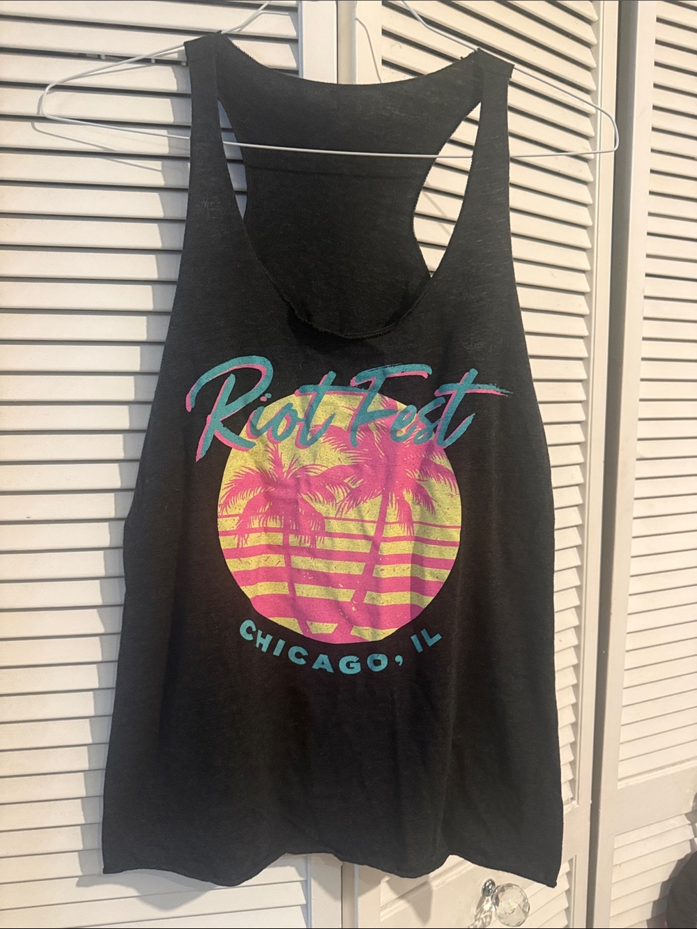 Riot Fest Chicago Black Graphic Tank Top